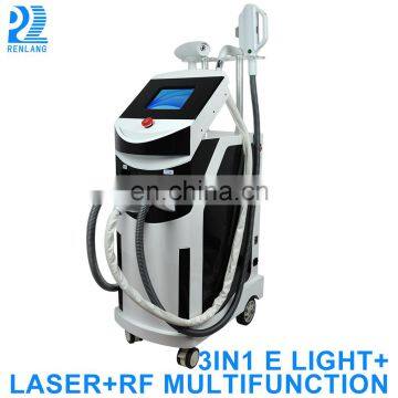 For spa OPT + Fractional RF + Nd Yag Laser 3 in 1 Skin Tightening Tattoo Removal Permanent Hair Removal for men