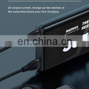 Remax 2020 Newest Mobile Phone Chargers PD 18W Slim Portable Charger Mini Fast Charging 10000 Mah Power Bank