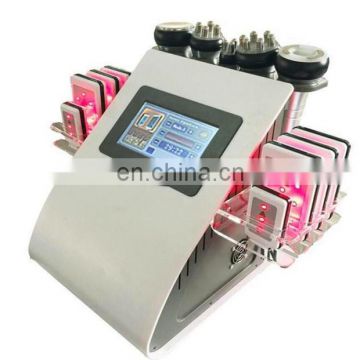 Hottest Portable 6 in 1 Cavitation Lipolaser Slimming Machine Ultrasound Cavitation Multipole RF Vacuum Machine