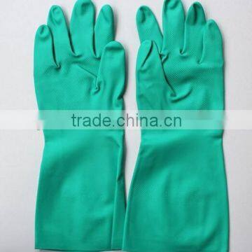 high quality green gloves/cheap nitrile gloves/long nitrile industrile gloves for sale