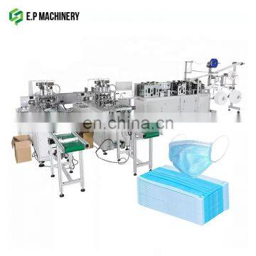 Professional Non Woven Fabric One Drive Two Flat Face Mask Making Machine Equipment for Production photo-2