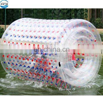 Transparent double layers inflatable water roller for sale