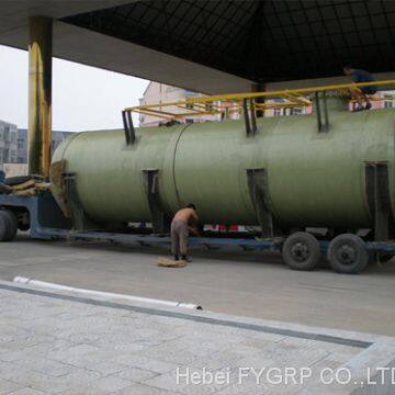 single layer liquid seawater desalination organic acid proof FRP Horizontal tank