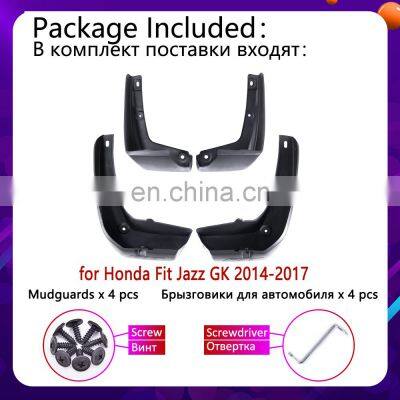 4PCS for Honda Fit Jazz GK 2014 2015 2016 2017 Mudguards Mudflaps Fender Mud Flap Splash Guards Car Wheel Protect Accessories