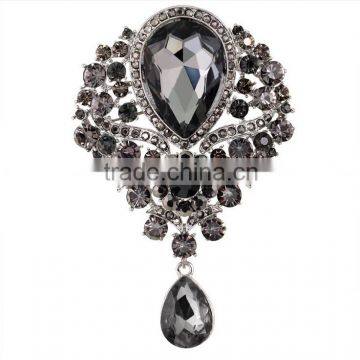 Wholsale Fashion Silver Gold Crystal Rhinestone Diamond Pearl Sherwani Brooch photo-5