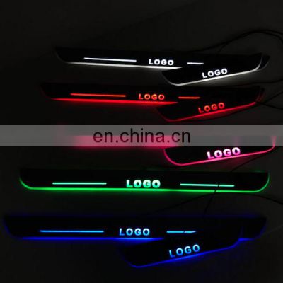 Led Door Sill Plate Strip moving light door scuff for honda civic sequential ambient light