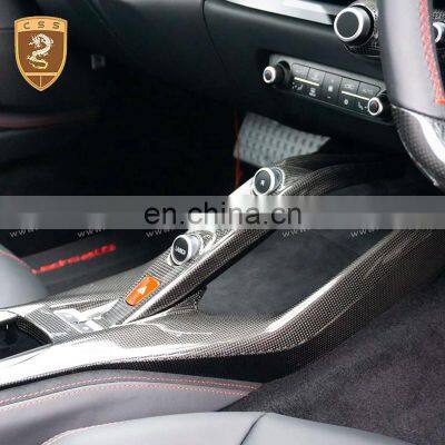 OEM Style Interior Trim Carbon Fiber Center Console Control Button Cover For Ferra-ri 812 photo-3