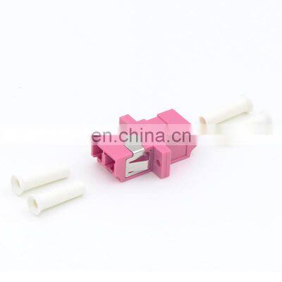 Low price LC SC UPC Duplex OM4 MM Plastic Fiber Optic Adapter