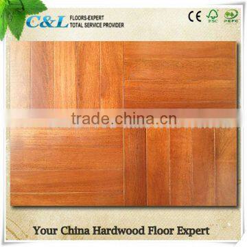 Factory made prefinished smooth merbau solid wood floors