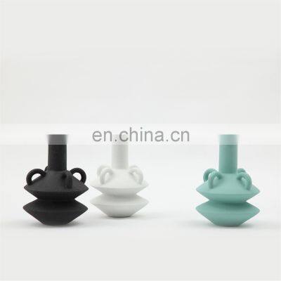 new modern design simple green black white color ceramic bud vase set