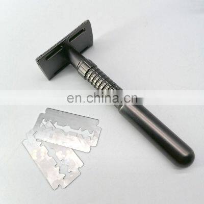 Fancy Good Quality Closed Comb Black Stainless Steel Portable Double Edge Safety Razors photo-4