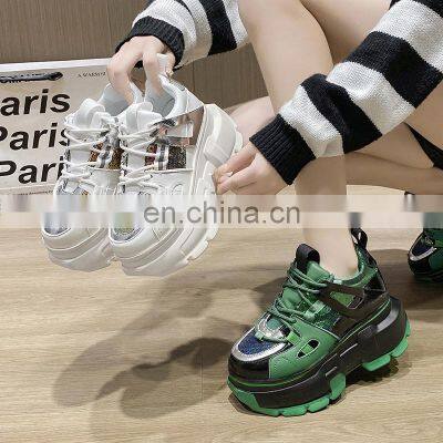 Factory Direct Sale Christmas High-top Thick-soled Luxury Fashion All-match Trend Custom Leather Shoes Breathable Sneakers photo-5