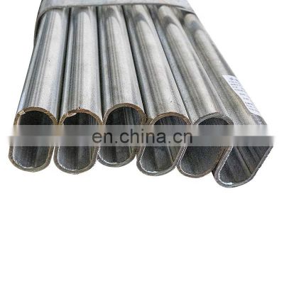 Tianjin Factory Welded Carbon Seamless ERW Hollow Section Oval shape Tube Pre Galvainzed Steel Pipe