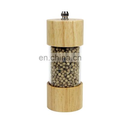 Food Grade Salt And Pepper Grinder Spice Mill Grinder Bottles Shaker With Wooden And Ceramic Mechanism