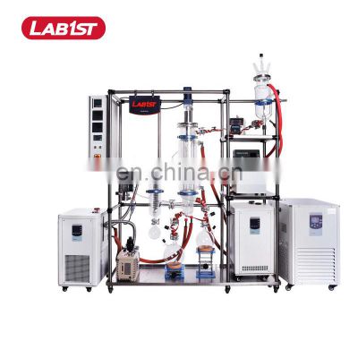 Glass short path wiped film molecular distillation machine turnkey setup