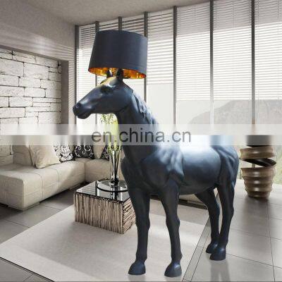 High Quality Nordic Industrial Custom E27 Bulb Metal Standing Floor Light Indoor Decor Horse Designer Led Floor Lamp photo-3