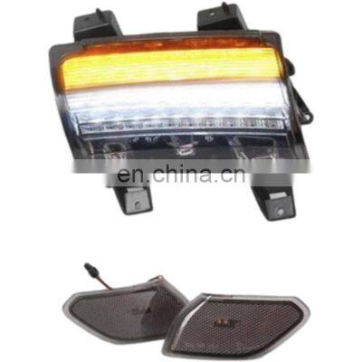 Modified LED Daytime Running Light DRL and LED Streamer Turn Signal Fender Flares Light Lamp for Jeep Wrangler JL 2018-2021