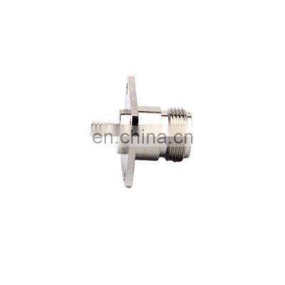 N Type Female 4 Hole Flange Chassis Mount Crimp Coaxial Connector for RG58 RG59 RG6 Cable photo-2