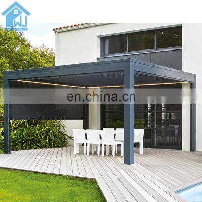 Rainproof motorized adjustable aluminum water proof electric louver garden pergola