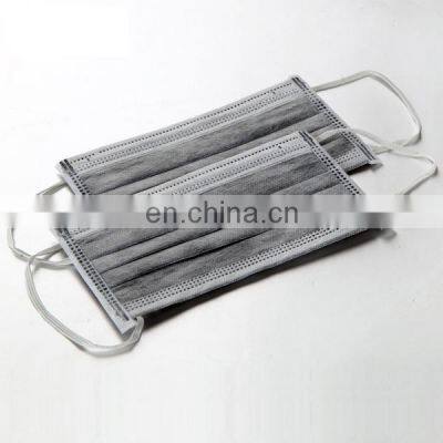 Disposable non woven 3ply carbon charcoal  face mask with earloop