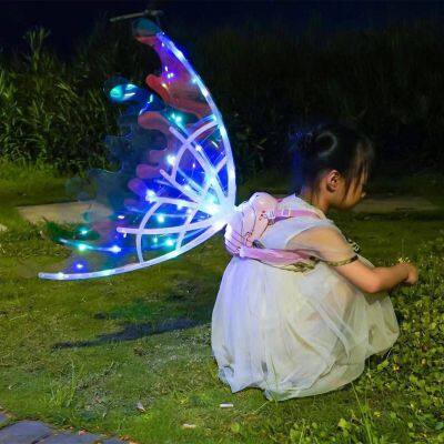 Butterfly Swing Fairy Electric Wings Women Girls Led Light Shiny DIY Wing Decor Toys Cosplay Automatic Wing for Kids photo-4
