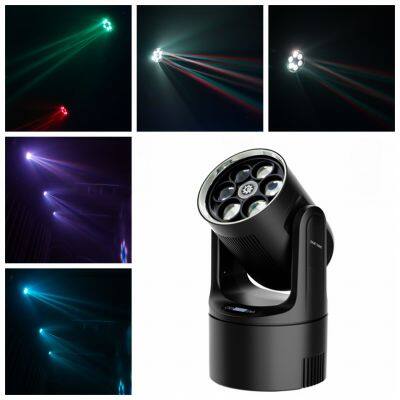 Rainbow Effect LED Bee Eye Lense Rotation Moving Head With Sound Music Control Party Lights for dj Pubs Musicians Party photo-3