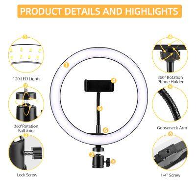 12inch Photographic Ringlight 12 Inch Led Phone Selfie Tiktok Living Video Fill Light Makeup Ring Light
