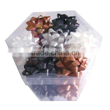 PP Solid Poly Decorative Set: 10M Long Ribbon Eggs and 2" dia Star Bows