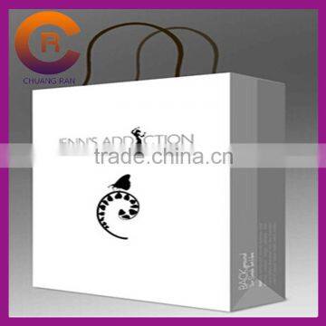 250g white card thicker paper printed custom made shopping bags
