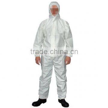 Hot pp non-woven hooded disposable safety coverall working clothes