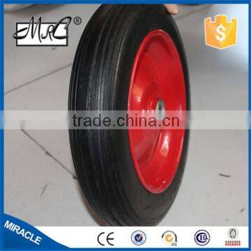 Heavy Duty Solid Industrial Caster Wheel Rubber Wheelbarrow wheel 14x3.50-8