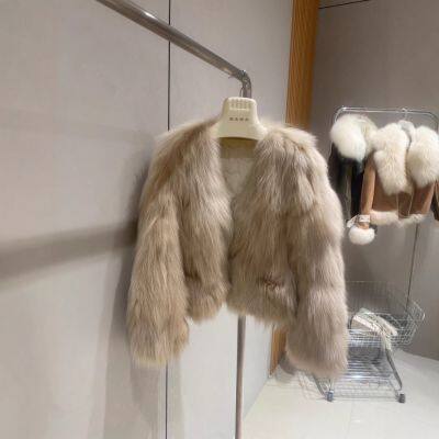 Jiajia Fur "Ink Flavor" Fox Fur Jacket Short Young Sweat Clothes