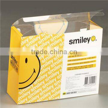 smiley plastic packing box with lid