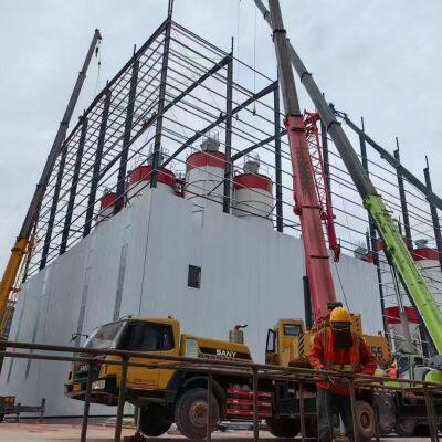 Processing of Box Column Steel Structure, On-site Bolted Connection of Prefabricated Steel Structure