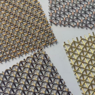 Flat Square Mesh Stainless Steel Decorative Mesh, Other Copper Embossed Mesh photo-1