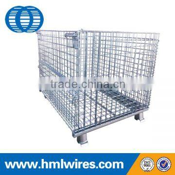 Warehouse collapsible storage mesh wire cage
