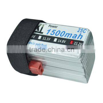 XXL 25C 6S 1500mAh 22.2V lipo battery batteria akku packs accumulators rc helicopters Toys & Hobbies