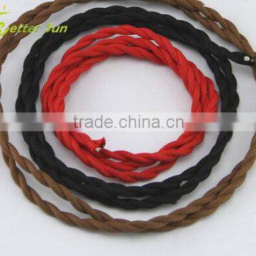 Designer Fabric Round 2 core Lighting Flex Cable Patch Cord