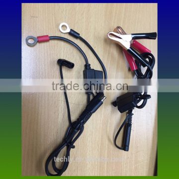 Standard Battery Tender Ring 30A battery Clamp SAE Plug Power Cable SET