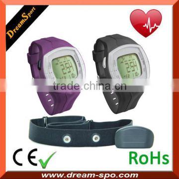 All-in-one Heart Rate Monitor Watch with Chest Strap Calorie Counter Digital Watch with Pedometer Stopwatch, HRM DHP-828