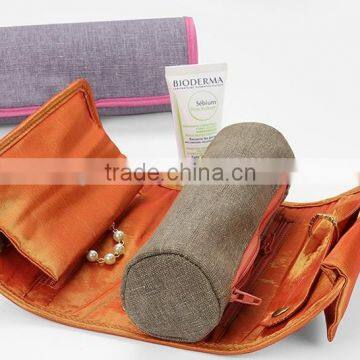 Satin and Suede Travel Jewelry Collection Roll