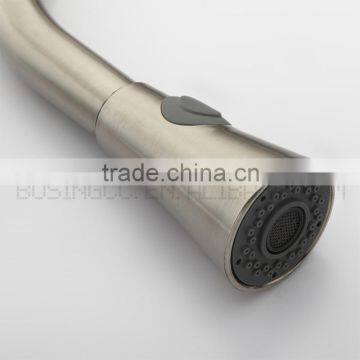 2016 Hot Selling Top Quality Deck Mounted Brushed Treatment Brass Pull Out Cupc Faucet photo-3