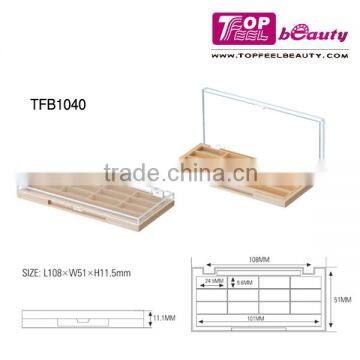 TOP QUALITY Multi-color Empty Rectangle Eyeshadow Case With Clear Plastic Lid photo-3