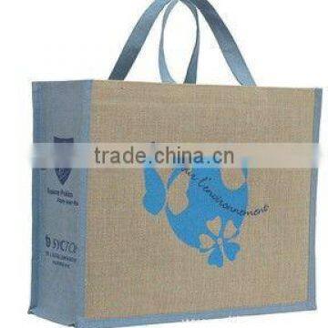 printed organic jute bag