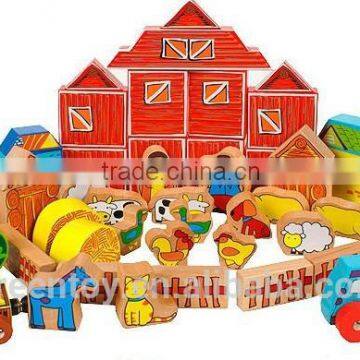 EN71 Standard Customize Natural Kids Blocks Baby Block Toy Wooden Blocks