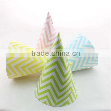 Party Favor Paper Hats with chevron design