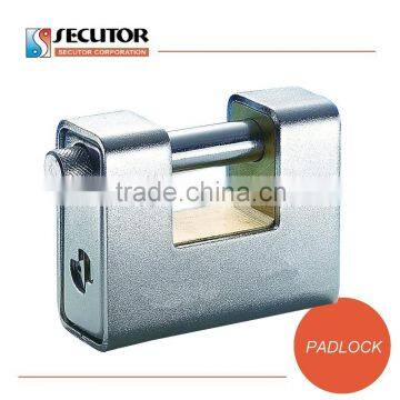 Security Armoured Rectangular Shackle Brass Padlock photo-5