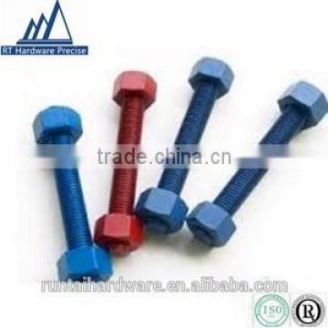 Different color types of earth stud bolts astm a 193 gr b7