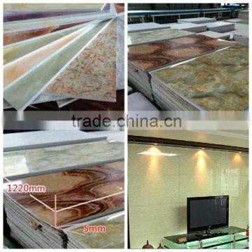 Professinal Manufactures hot selling 2-18mm imitation marble wall board for decorative interior wall board