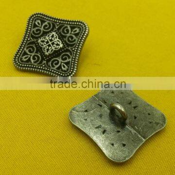 20mm Square Shape Fancy Metal Shank Button For Jacket --- MJ1420 photo-5